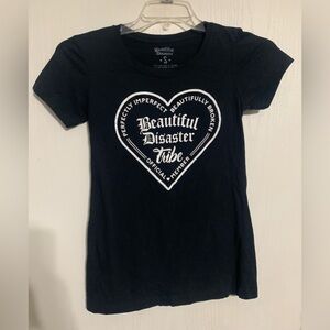 Beautiful Disaster Women's Black Tee
